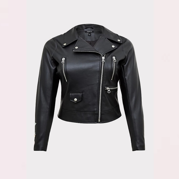 🆕SALE Torrid Embroidered Floral Crane Moto Jacket - Picture 7 of 8